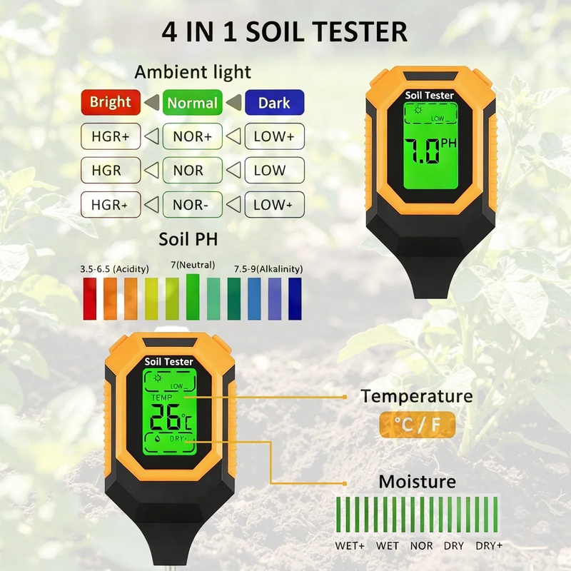 4-in-1 Soil Tester, Soil Moist - Ph Meter Digital Water Tester ulasan dan harga